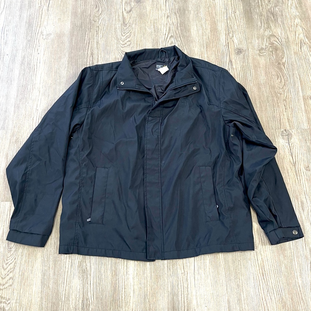 McDonalds Apparel Collection Jacket Men Size XL Black Full Zip Employee